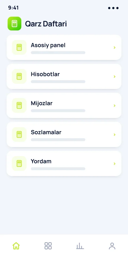 Qarz Daftari — mijozlar qarzi — 2